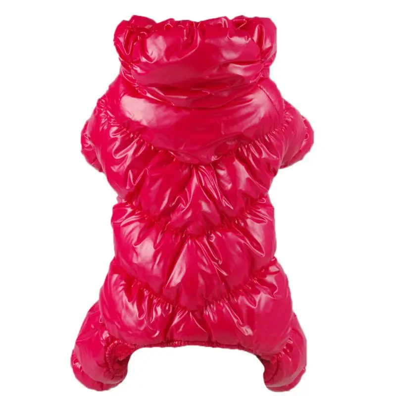 Зимняя теплая одежда для маленьких собак костюмы для щенков верхняя одежда комбинезон пальто Лидер продаж - Цвет: Красный