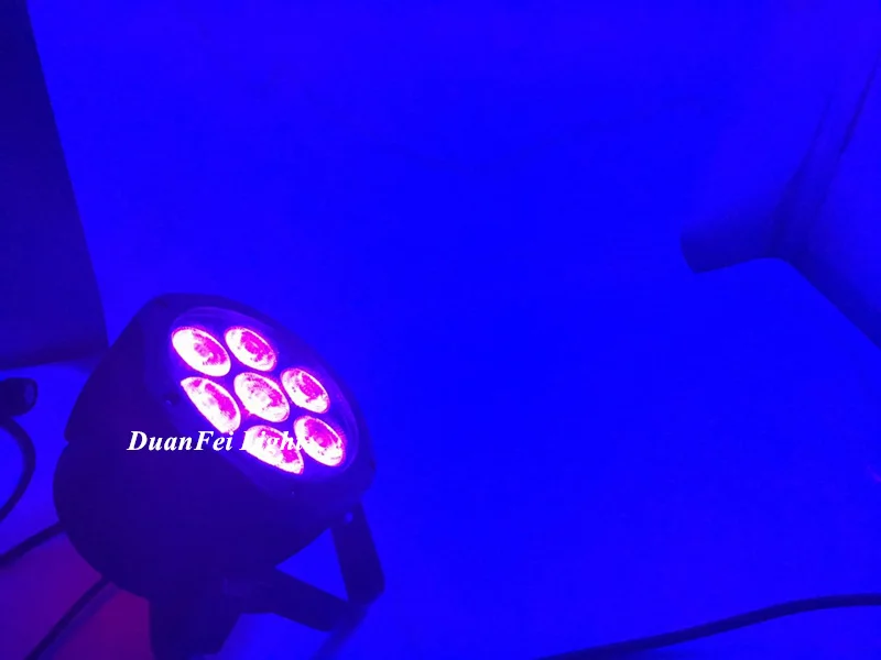 Миниатюрный светильник par led 7x18 Вт rgbwa УФ 6 в 1 светодиодный мини dmx wash lyre dj up light ing