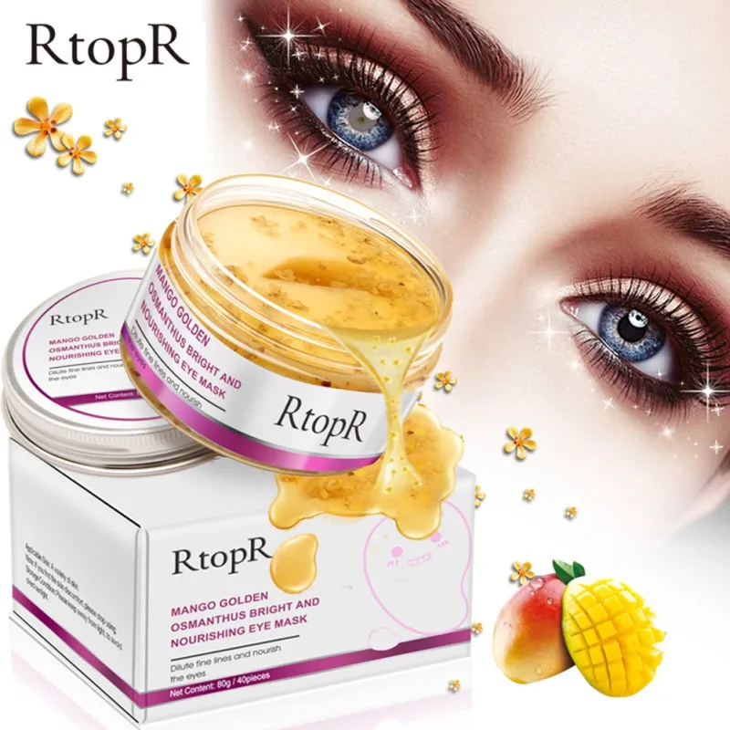 

40 Pcs Golden Osmanthus Eye Mask Collagen Gel Anti-Wrinkle Anti-aging Nourishing Brightening Eye Patch Dark Circles Rremoval