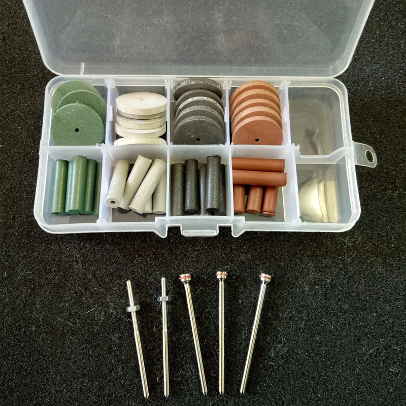 Koop Hoge Kwaliteit Nieuwe 1 Set Tandheelkundige Siliconenrubber Polijsten Slijpen Wielen Burs Grof Fijn Ultra Fijne 5 Schacht Doorn 2.35mm