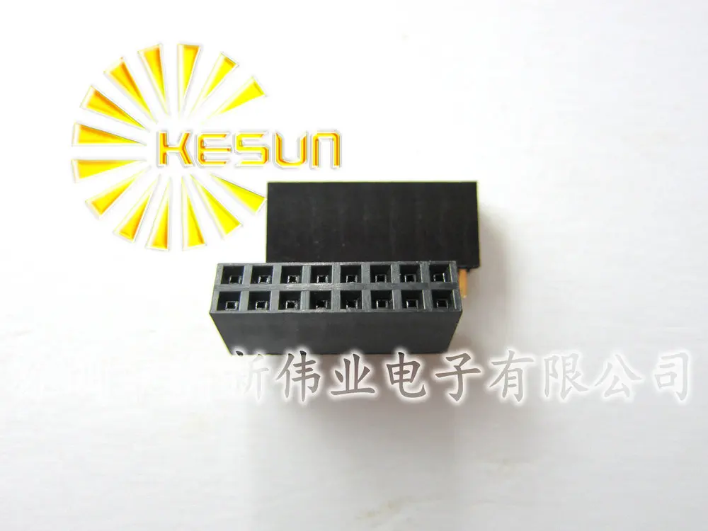 

FREE SHIPPING 200PCS 2.54mm 2X8 Pin Gold-plated Single Row Straight Female Pin Header ROHS
