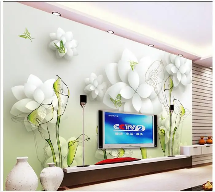 

Custom High-end 3d photo wallpaper 3d murals wallpaper Flower wallpaper Hand-painted horseshoe 3D TV set wall room decoration