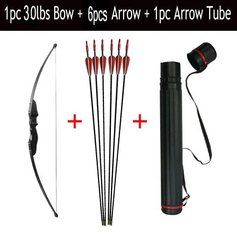 1pc Archery Recurve Bow  30/40lbs Take Down CS Game Bow With Fiberglass Arrow With Arrow Tube Hunting Shooting Accessory