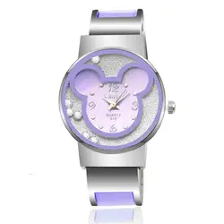 Relogio Feminino часы для женщин Микки Маус нержавеющая сталь для женщин часы дамы часы с кристаллами новая система прямых поставок