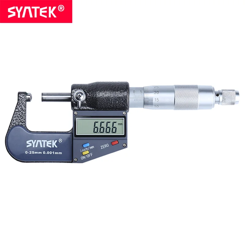 Syntek 0 001 мм электронный цифровой внешний микрометр 25 специальные измерительные