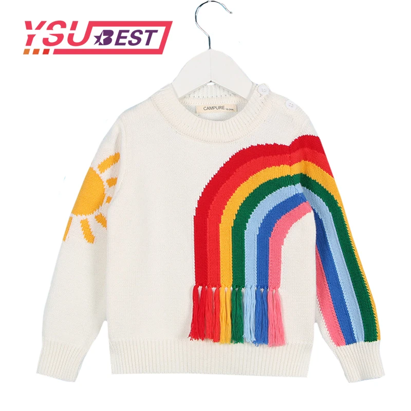 2020 Kids Sweater Autumn Knitted Baby Girls Pullover Sweater Cotton