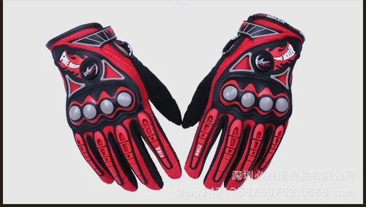 PRO-BIKER мотоциклетные гоночные перчатки дышащие Enduro Dirt Bike Moto Guantes Luvas внедорожные мотоциклетные перчатки для мотокросса - Цвет: Красный