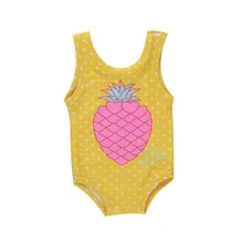 Новорожденный, одежда для маленьких девочек, купальник с ананасом, купальный костюм, пляжная одежда, купальный костюм для маленьких девочек