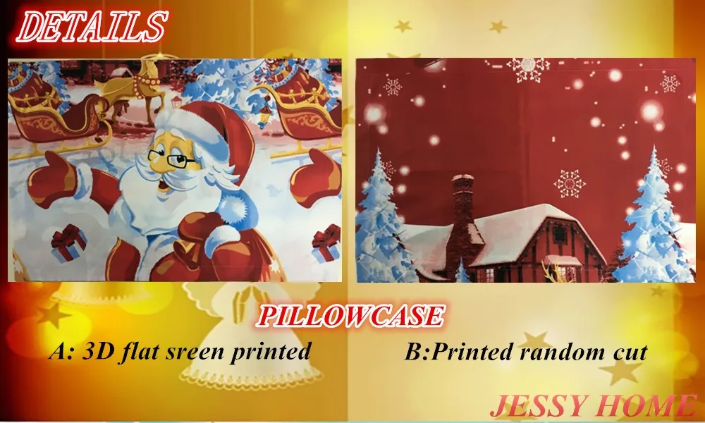 2016 Christmas Merry kids duvet comforter cover twin queen king size 4pc Santa Claus Deer bed set bed linen bedclothes Bedding Set (6)