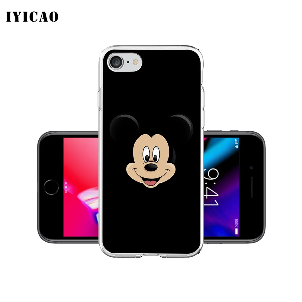 IYICAO Мягкий силиконовый чехол для iPhone X XR XS MAX 6 6s 7 8 Plus 5 5S SE TPU|Чехлы-накладки| |