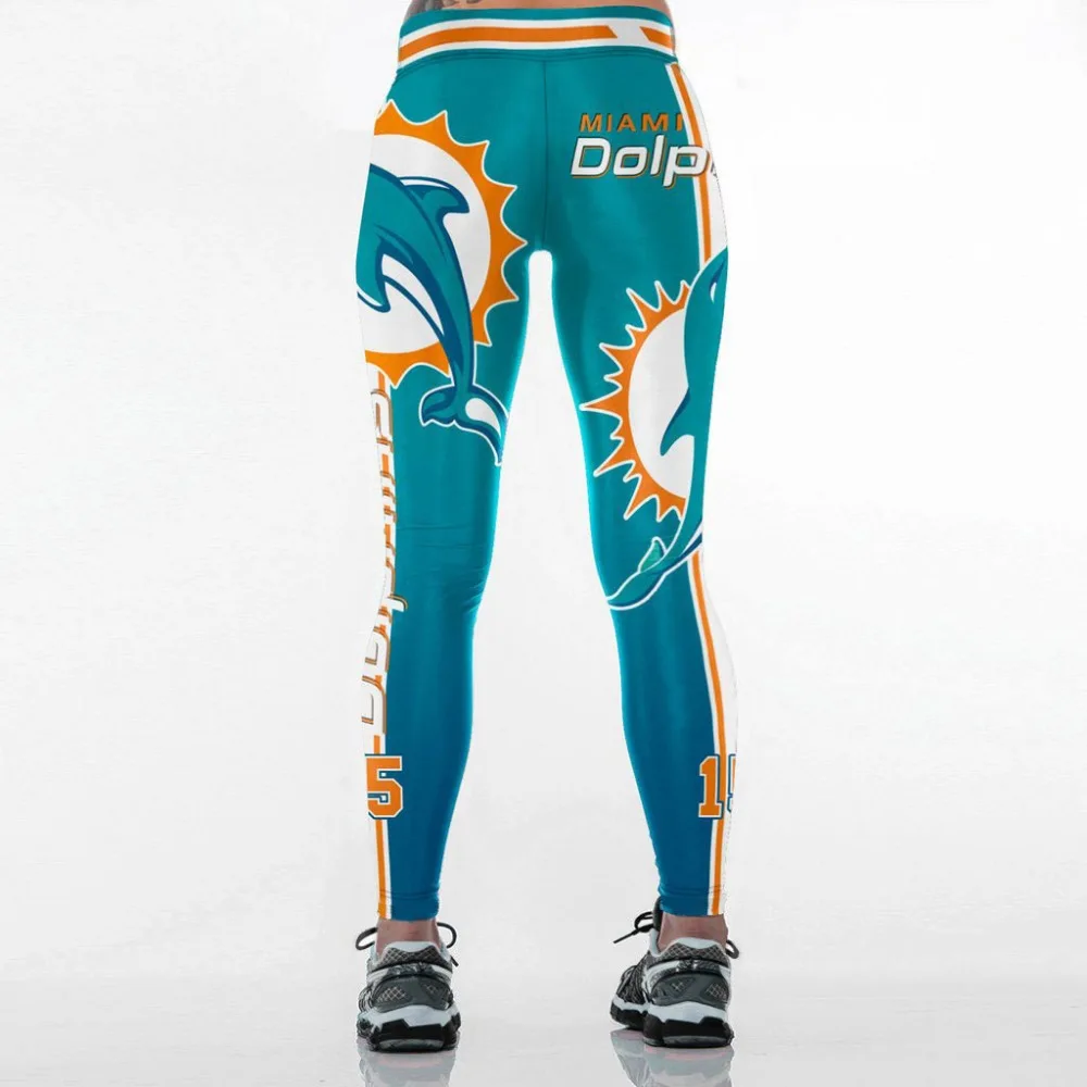 ميامي D-فريق اللياقة البدنية طماق الألياف المرنة الهيب هوب حزب المشجع المشجع تجريب السراويل شعار السراويل دروبشيبينغ