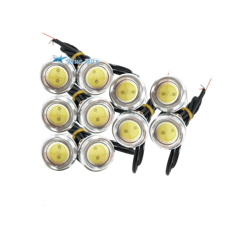 

10pcs High Brightness DRL 18mm Eagle Eyes Daytime Running Light LED Car fog Lights Source Waterproof Parking Lamp Car Styling