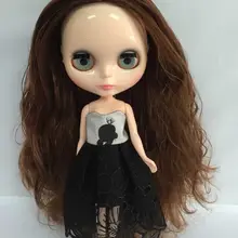 Стоимость телесного цвета Блит куклы, каштановые волосы завод куклы, подходит для DIY Изменить BJD игрушка для Обувь для девочек