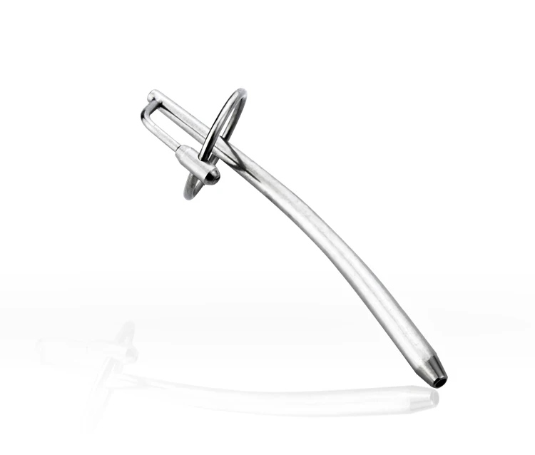 Male Stainless Steel Urethra Catheter with 2 Size Cock Ring Penis Urinary Plug Sex Toy Adult Game Urethra Stimulate Dilator A032