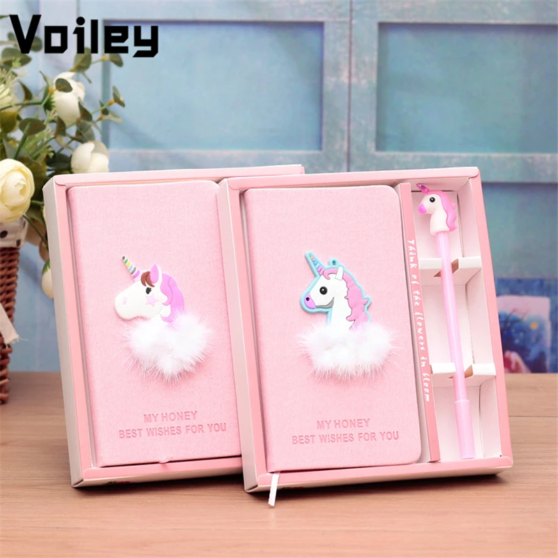 

VOILEY Cartoon Unicorn Note Book Wedding Gifts for Guests Wedding Guest Book Unicorn Notebooks for School 80 Sheets 13*19cm,Q