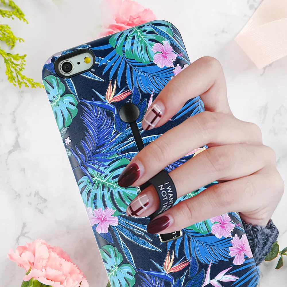 

For samsung s10/ S10 Plus s10e Case Fashion flower silicon Ring Phone Cases For samsung Galaxy s10 Case Hide Stand Holder Cover