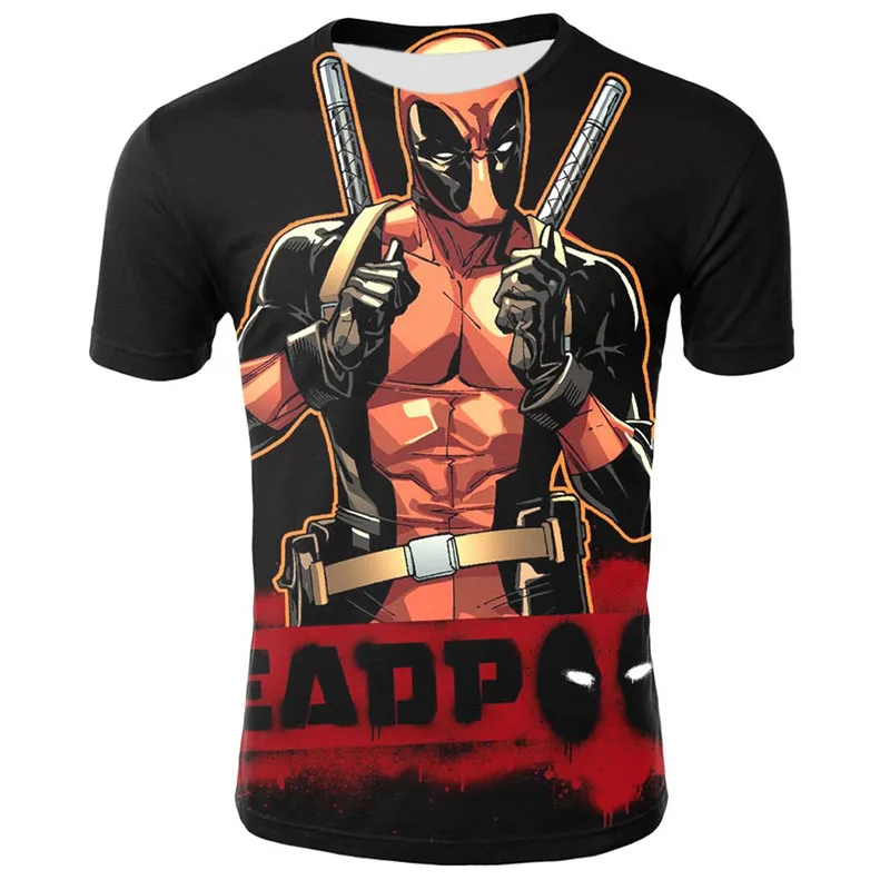 

Deadpool T Shirt 3D Pirnt Shirts Men Superhero Tshirt Funny Tee Comic Badass T-Shirt Marvel Avengers 2019 New Summer Tees S-5XL