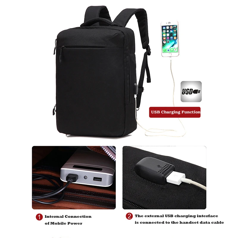 New Waterproof USB Charge Computer Backpacks Laptop Bag For Macbook Air ...