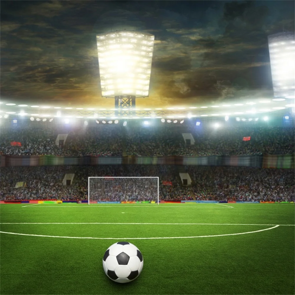 

Laeacco Stadium Soccer Football Game Scene Photo Backgrounds Customized Photography Backdrops For Photo Studio
