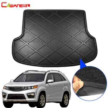 

Cawanerl Car Tail Trunk Mat Tray Boot Liner Luggage Pad Mud Protector Floor Cargo Carpet For Kia Sorento 5 Seat 2013 2014