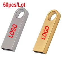 50 шт./партия,, usb флеш-накопитель, металлический usb флеш-накопитель, 2 ГБ, 4 ГБ, 8 ГБ, 16 ГБ, 32 ГБ, флешка, карта памяти, Пользовательский логотип