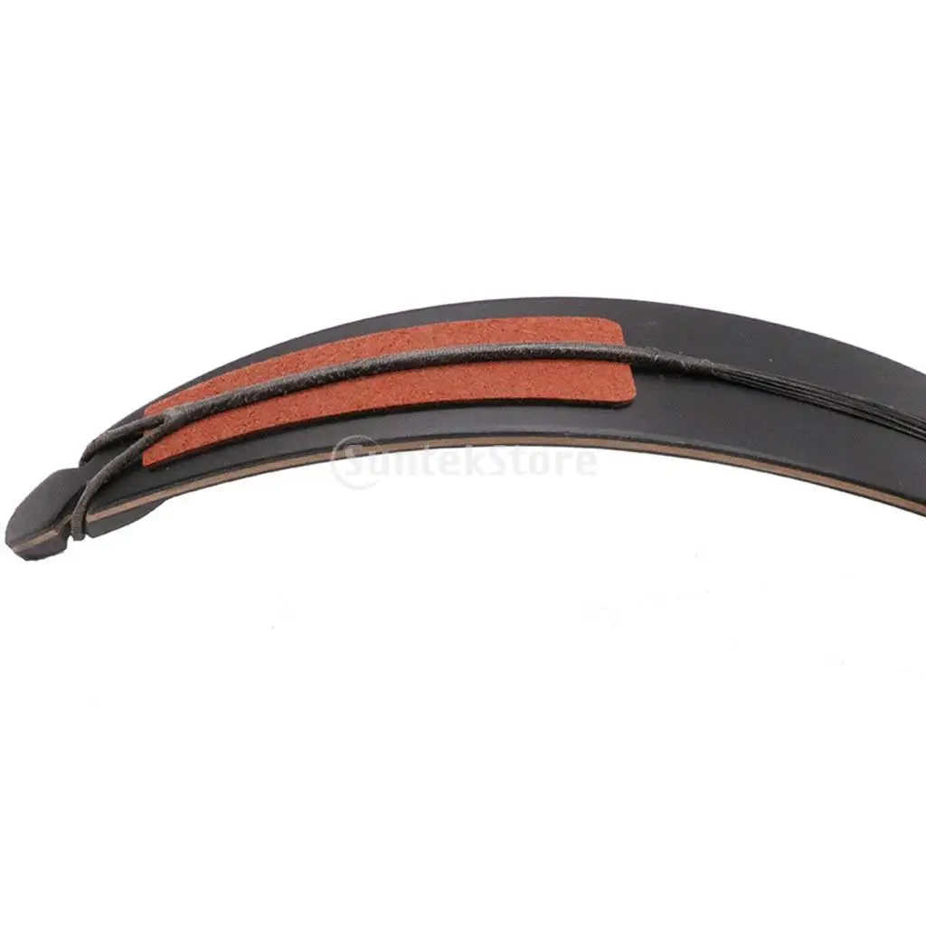 2pcs Cow Leather Archery Bow String Silencer Pads Adhesive Noise Vibration Absorber Strip Outdoor Hunting