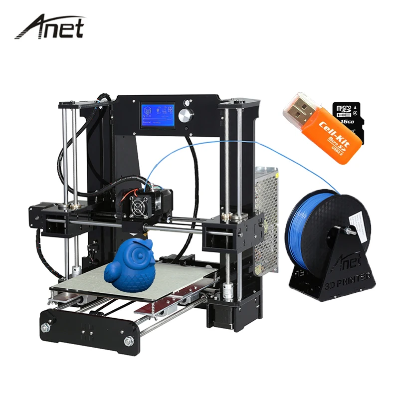 

Newest Anet A6 3D Printer High Precision Reprap Prusa i3 Offline DIY Printer kit with Aluminum 10m Filament+16GB Card+Tools