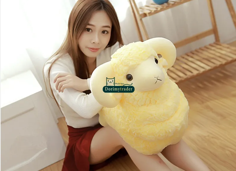 Dorimytrader 24'' 60cm  Giant Animal Sheep Toy Stuffed Soft Plush Cute Goat Doll 3 Colors Free Shipping DY60924 (21)