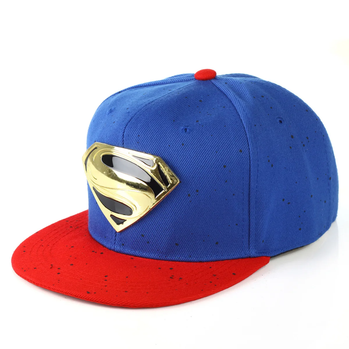 

2017 New Pattern Wholesale Korea Sun Hat Fashion Iron Superman Baseball Cap Hat Men And Women Baseball Hats Metal mark Hat