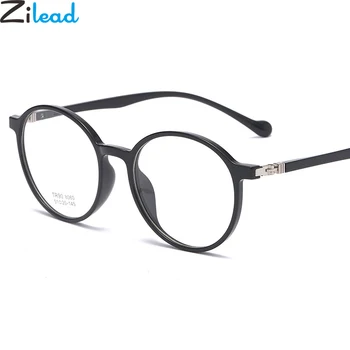 

Zilead TR90 Glasses Frame Ultralight Jelly Round Optical Spectacle Plain Eyeglasses For Women&Men Eyewear Unisex
