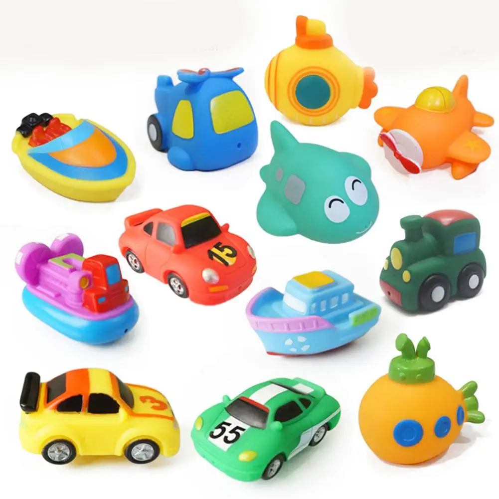 

Baby Car Boat Model Floating Squeeze Sprinkler Squeaky Water Play Tub Bath Toy