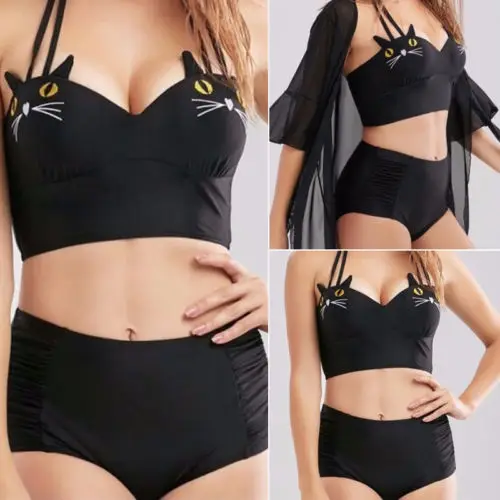 

Summer Women High Waist Bikini Set Push Up Padded Ladies Swimsuit Bathing Suit Swimwear
