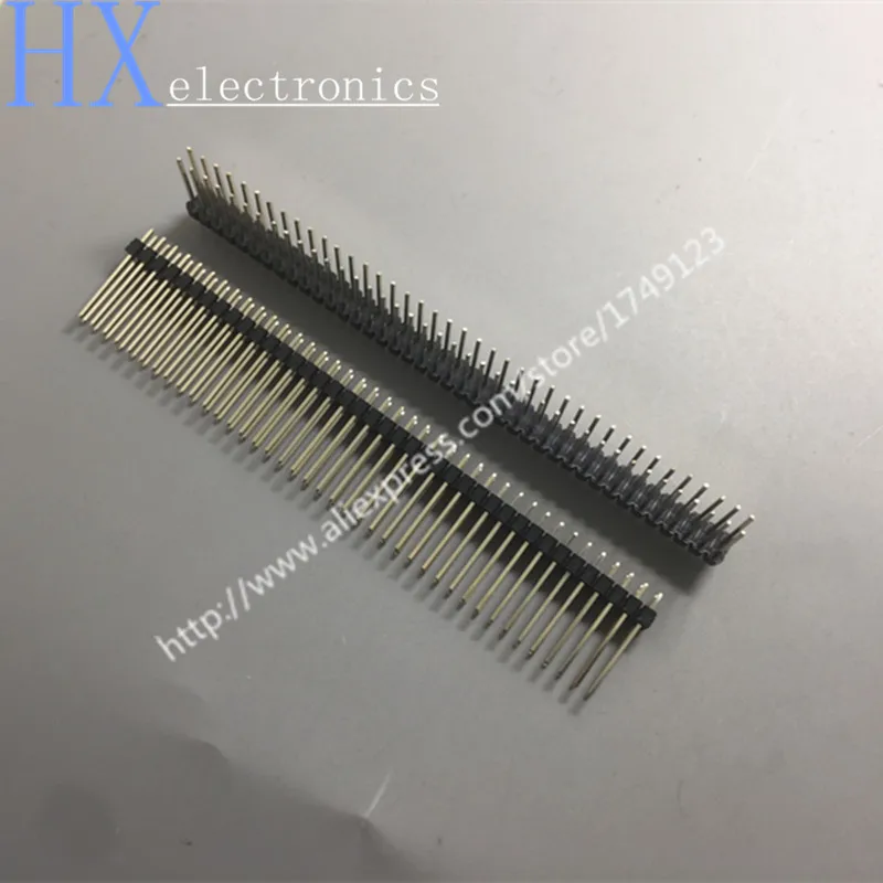 2X40 Double row MALE 2.54MM PITCH 13151719MM LONG PIN Header connector Strip 1.2yuan_