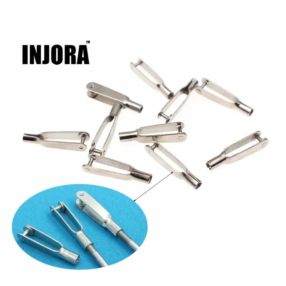

INJORA 10Pcs M2/M3 Metal Clevis Chuck/Rod Clamp for RC Airplane/Car/Boat