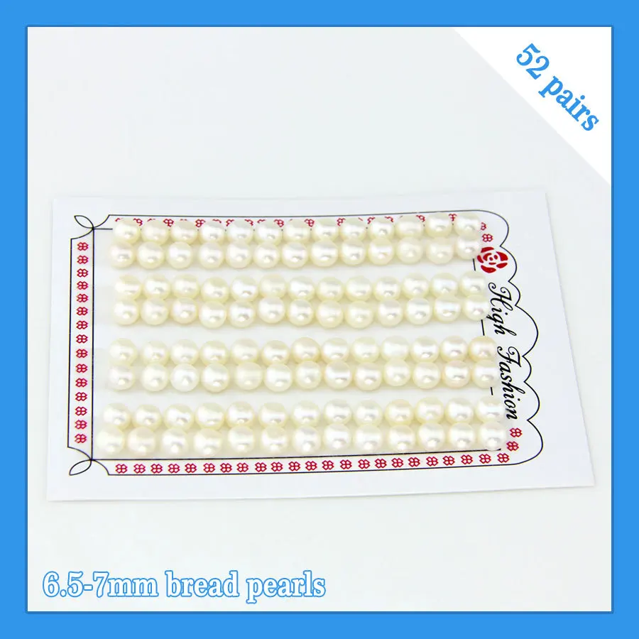 

CLUCI FREE SHIPPING, 6.5-7mm AAA white bread shape freshwater pearl beads