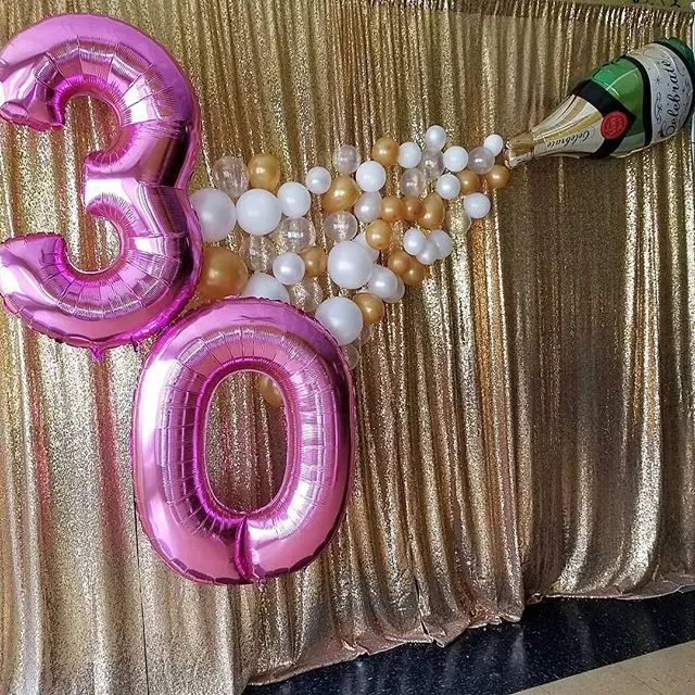 40 дюймов розовый и голубой номер шарики для День Рождения шар Золотой шарик для дня рождения вечерние украшения для взрослых розовый синий цифр Globos
