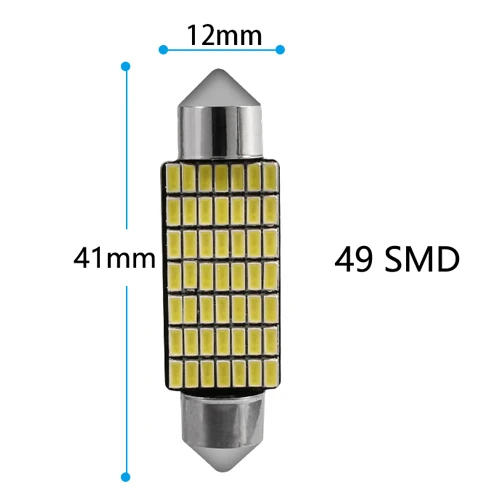 1 шт. 3014 led гирлянда canbus лампы c5w c10w 31 мм 36 мм 39 мм 42 мм светодиодные лампы для авто Интерьер лампа для чтения багажник лампа чистый белый - Испускаемый цвет: 41mm