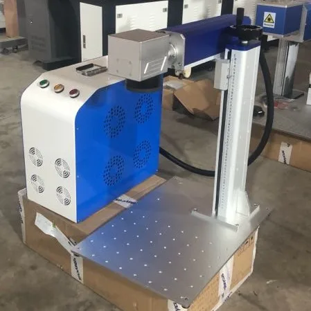 

2019 hot sell fiber laser marking machine with rotary 30W Raycus metal engraving machine have good price