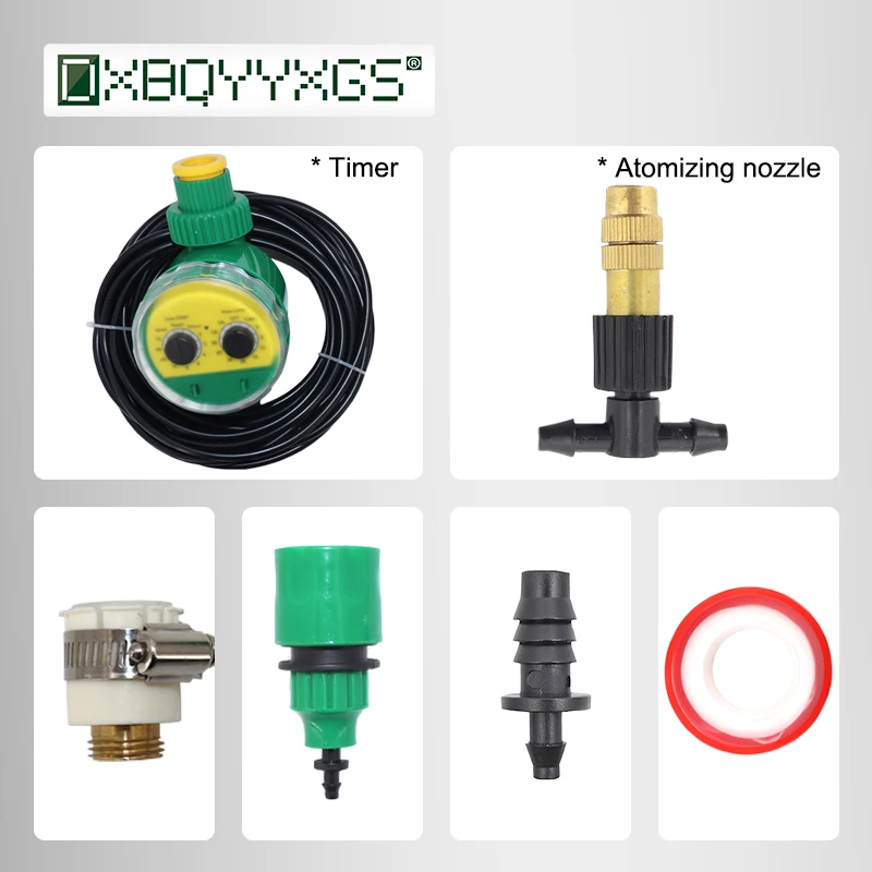 

20 nozzle Garden Automatic Drip irrigation spray kit Knob type water controller Watering flowers cool down Humidification System