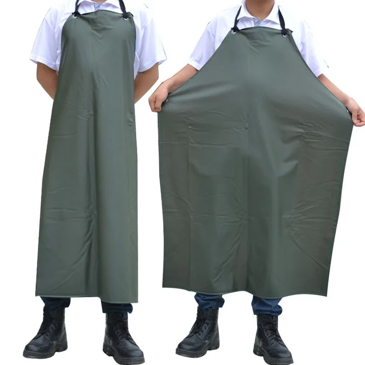 

021059 Dark green compound double apron waterproof PVC apron thickening oil weak acid and alkali resistant food factory