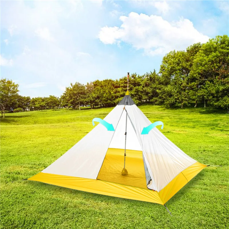 3/4 сезонная ультра легкая пирамидальной формы Внутренняя сетка палатка для уличного кемпинга палатка туристическая палатка походная Внутренняя палатка 4 человека