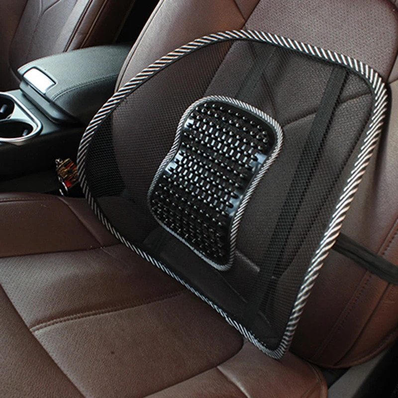 

New 37*42CM Leather lumbar support summer car lumbar support cool massage cushion health care waist support tournure P25