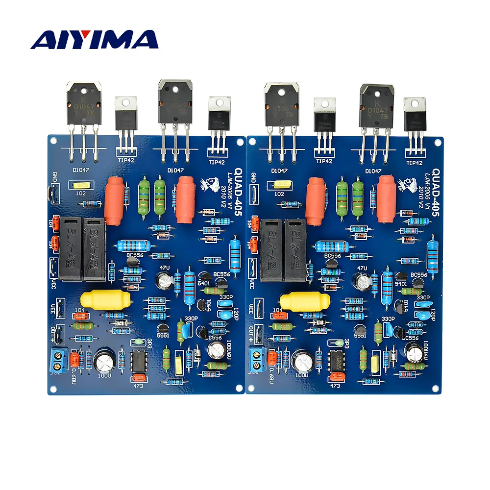 

AIYIMA Assembled QUAD405 100W+100W Audio Power Amplifier Board 2 Channels DIY KIT