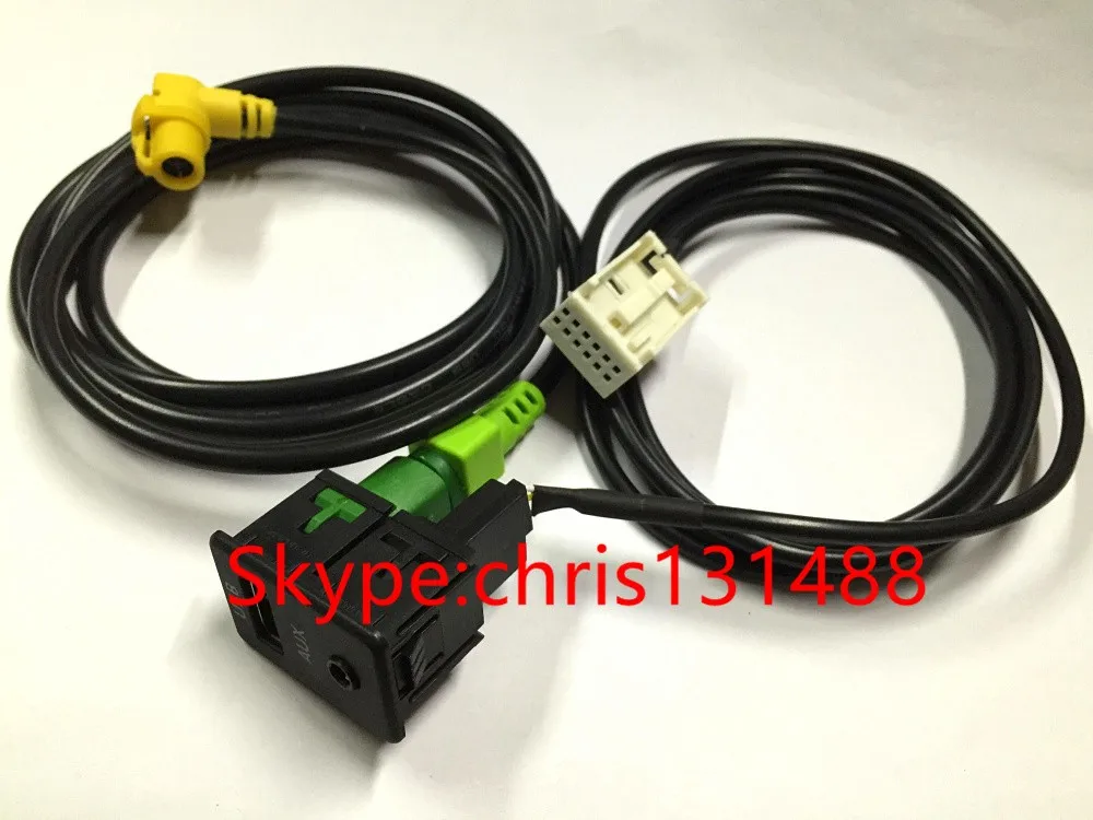 USB+AUX Switch Plug Audio Cable For RCD510