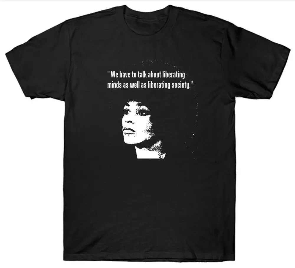 Мужские Angela Davis Цитата политический активист 1960-х годов о-образным вырезом с