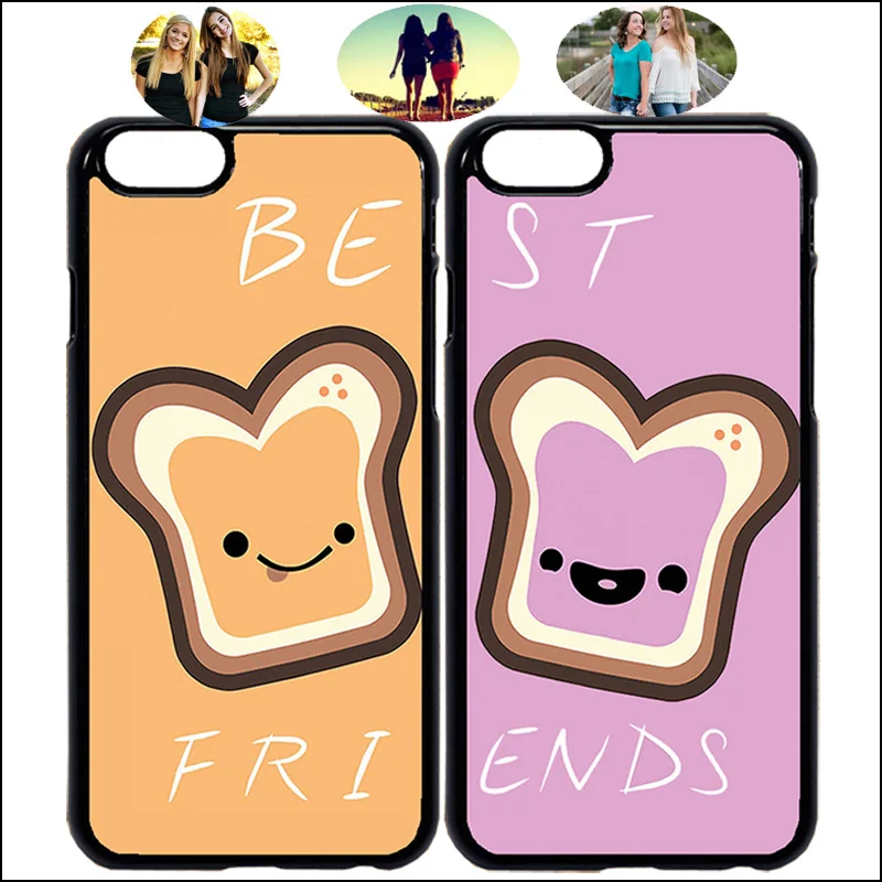 Cute Peanut Butter Jelly Best Friend Matching BFF Phone Case Cover For iPhone X 7 8Plus Xs Max Samsung S10 Huawei Tempered Glass