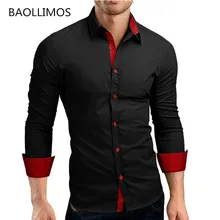 Новые мужские рубашки с длинным рукавом Slim FIt рубашки высокого качества повседневные мужские рубашки из хлопка мужские рубашки