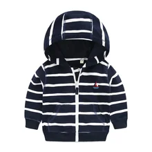 Boys striped coat in the autumn of 2016 the new children’s clothing han edition zipper jacket unlined upper garment