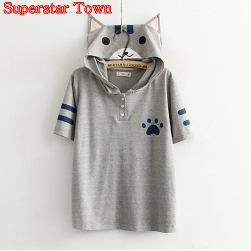 Летниь Дляин ТоктирующKawaii ашка me шкльда Kairl Tee as супда год|cat shirt|neko atsumeshirt kawaii |