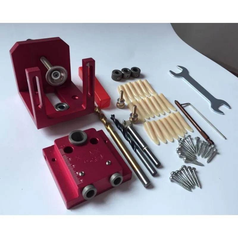 

Woodworking inclined hole 3 in 1 puncher Woodworking tools Roundwood tenon Roundwood tenon Punching Drilling set Locator